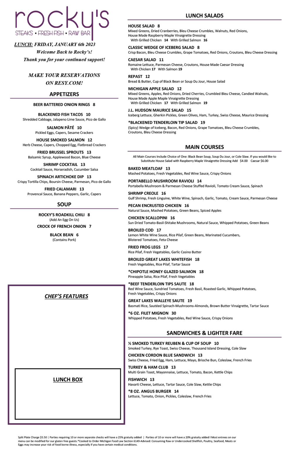 Rockys-Lunch-Menu-Jan-2023 - Rocky's of Northville